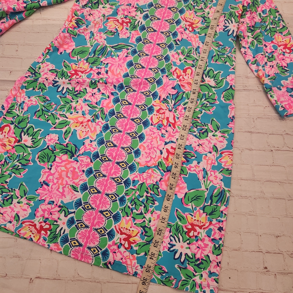 Lilly Pulitzer Floral Midi Dress - Blue and Pink - Picture 3 of 7